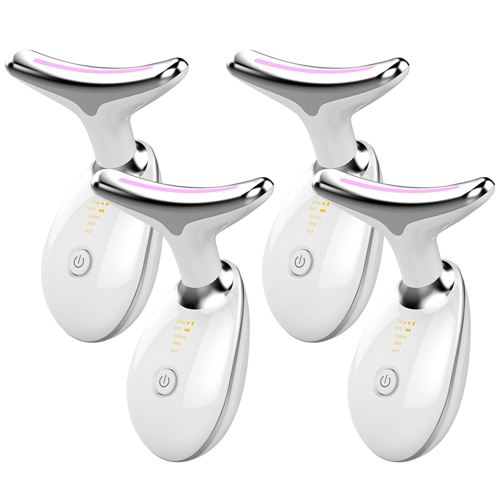 EMS Thermal Neck Lifting And Tighten Massager Electric Microcurrent Wrinkle Remover LED Photon Face Beauty Device For Woman - My Store