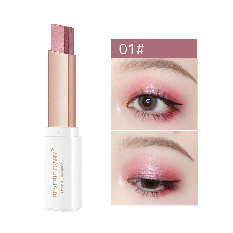 Lazy Eyeshadow Stick Stereo Gradient Shimmer Double Color Eye Shadow Pen Waterproof Easy To Wear Eyeshadow - My Store