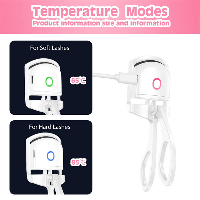 Heated Eyelash Curler Electric Temperature Control Mini Eyelash Curler Electric Portable Charging - My Store