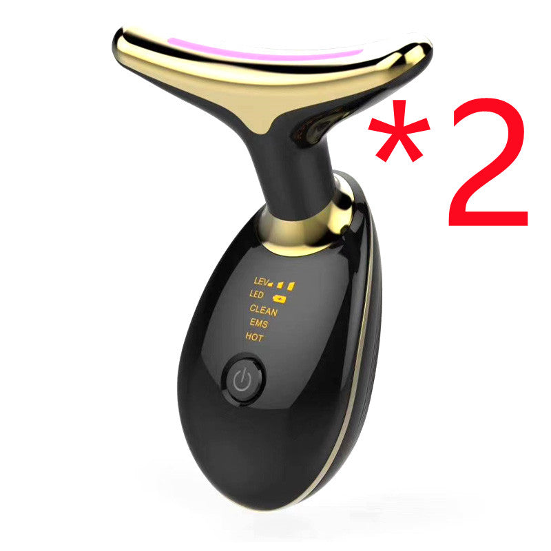EMS Thermal Neck Lifting And Tighten Massager Electric Microcurrent Wrinkle Remover LED Photon Face Beauty Device For Woman - My Store