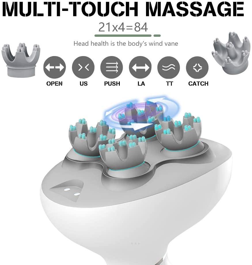 Rechargeable Waterproof Head Scalp Massager